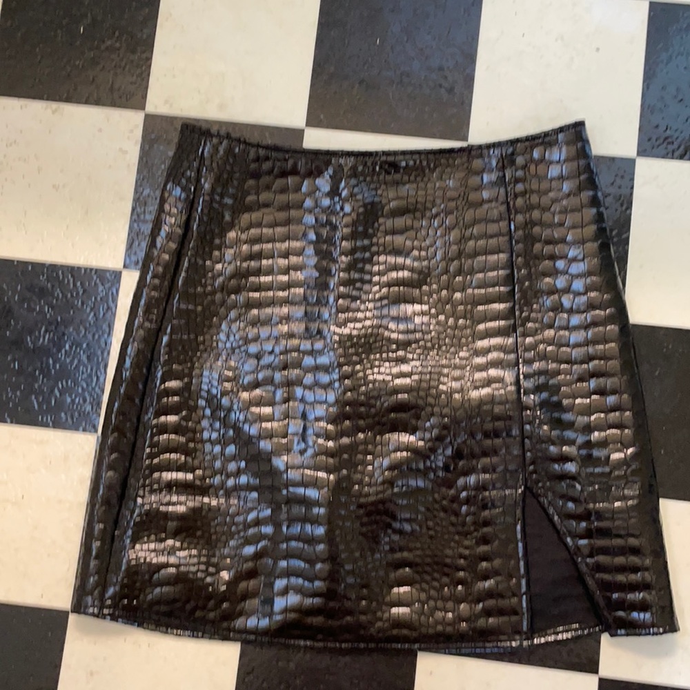 MOTEL ROCKS when skirt PU crocodile